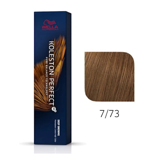 Wella Koleston Perfect Me+ Hajfesték - 7/73 - 60ml - Aranyló Barna Középszőke képe 1